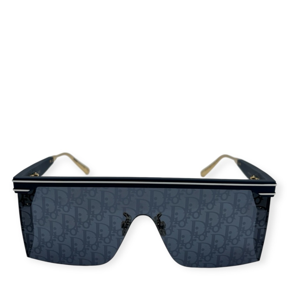 Christian Dior DiorClub M1U Oblique Mask sunglasses in navy blue - Picture 2 of 4
